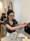 Justalit繁星麻微透U领正肩T恤内搭基础慵懒松弛上衣短袖