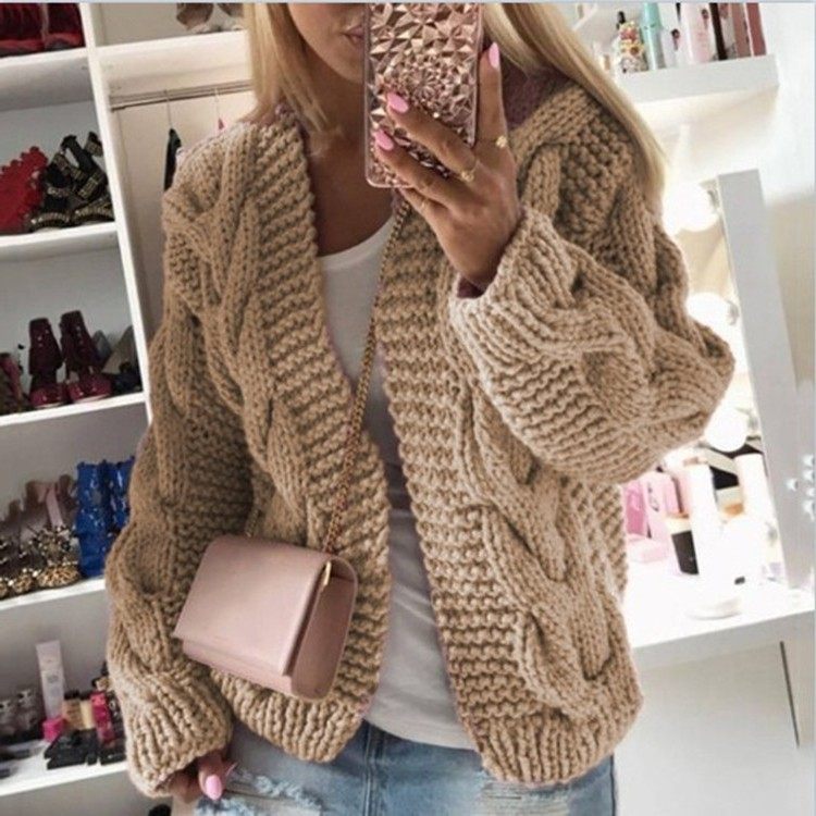 秋冬爆款毛衣女欧美粗犷加粗线麻花针织开衫毛衣,个性定制/设计服务/DIY,连衣裙加工定制,淘宝优惠券,粉丝福利购,淘宝优惠卷