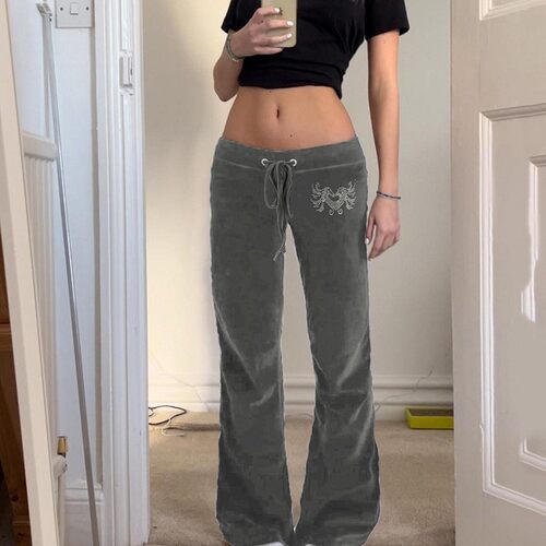 Low waist slimming casual wide leg pants低腰显瘦休闲阔腿裤女