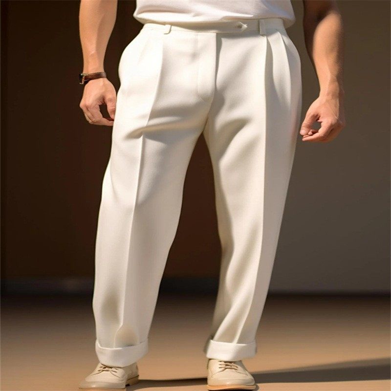 男士正装商务褶邹纽扣斜口袋纯色舒适日常直筒时尚西裤,个性定制/设计服务/DIY,连衣裙加工定制,淘宝优惠券,粉丝福利购,淘宝优惠卷