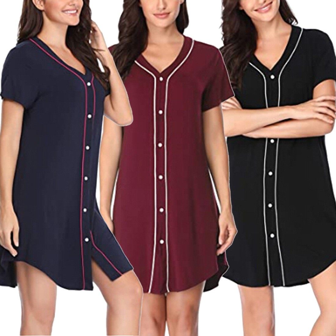 亚马逊速卖通春夏新款女式睡衣宽松短袖开衫领简约女家居服,个性定制/设计服务/DIY,连衣裙加工定制,淘宝优惠券,粉丝福利购,淘宝优惠卷