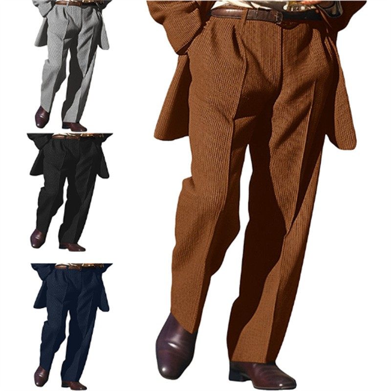 男士正装针织毛线纯色日常商务度假时尚直筒宽松西装裤,个性定制/设计服务/DIY,连衣裙加工定制,淘宝优惠券,粉丝福利购,淘宝优惠卷