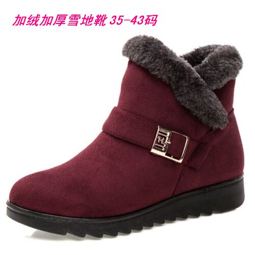 冬季加绒加厚防滑女短靴4243