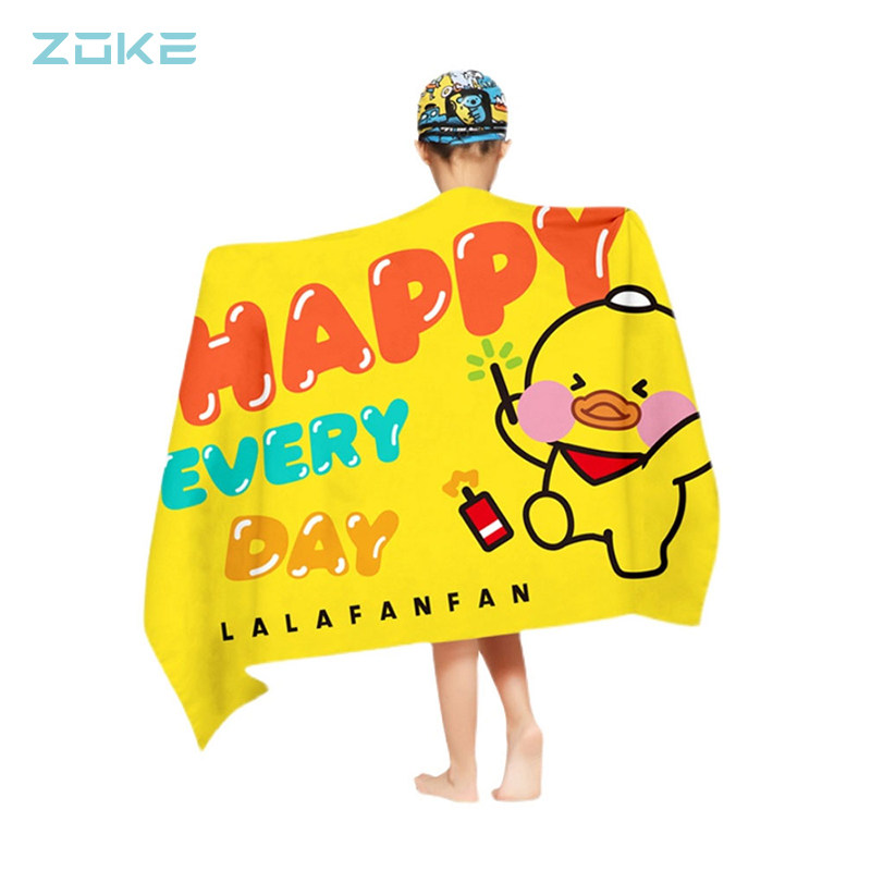 ZOKE/洲克 游泳毛巾速干保暖运动儿童大号长款披巾度假温泉吸水巾