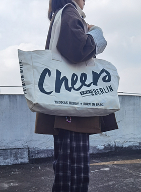 外贸原单加大号帆布托特包休闲百搭布包购物包单肩包通勤包