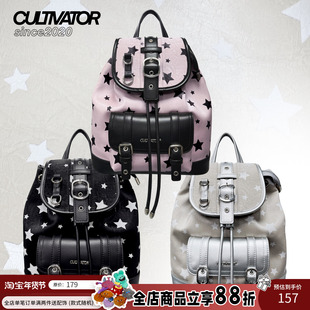 Cultivator原创小众韩风甜酷千禧星星褶皱通勤背包双肩包2025秋新