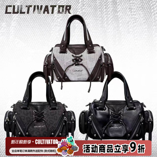 Cultivator原创小众千禧辣妹拼接手提斜挎mini机车枕头包2025冬新