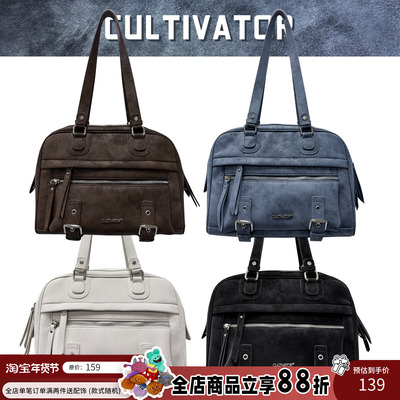 Cultivator原创小众复古百搭绒面通勤单肩托特包公文包2025秋新女