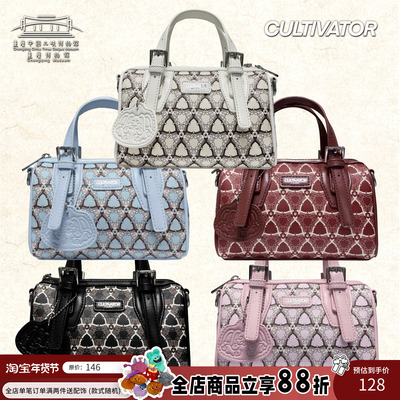 博物馆联名xCultivator原创小众撞色老花单肩斜挎枕头包2025夏新