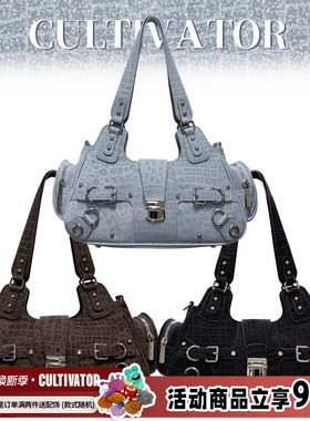Cultivator原创小众复古千禧辣妹百搭手提单肩斜挎机车包2025夏新