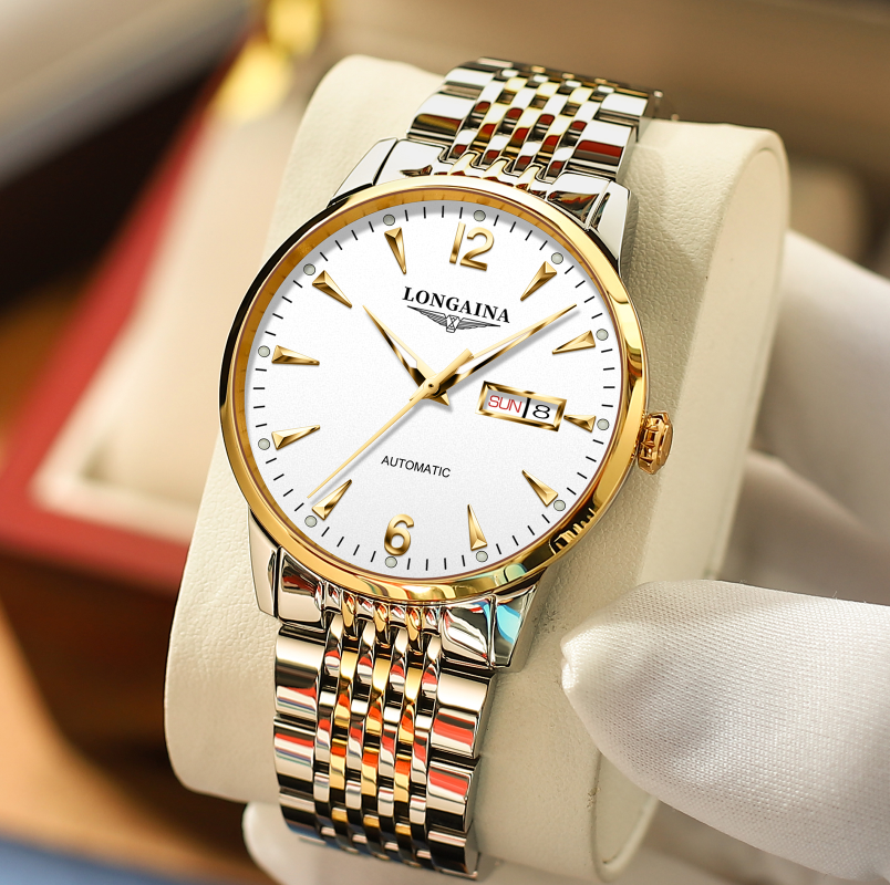 瑞士名牌手表男款机械表超薄商务时尚间金男款腕表专用奢华