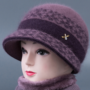 冬季中老年保暖帽加绒厚