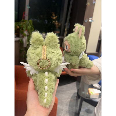labubu娃衣绿色恐龙拉布布衣服15-17cm一代二代三代【不含玩偶】