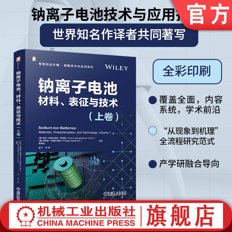 官网现货 钠离子电池：材料、表征与技术. 上卷 玛拉-马格达莱纳&middot;蒂廷斯 锂资源不足 新能源行业 负极材料 石墨 硬碳 合金负极