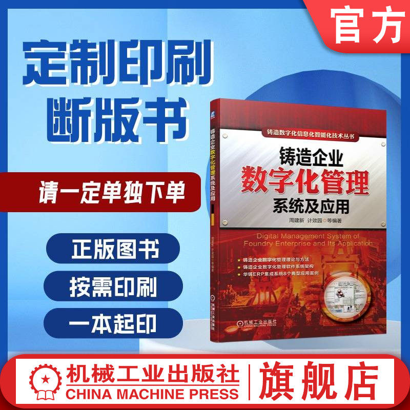 定制断版书 请单独下单 铸造企业数字化管理系统及应用 周建新 计效园 等 9787111654193 机械工业出版社