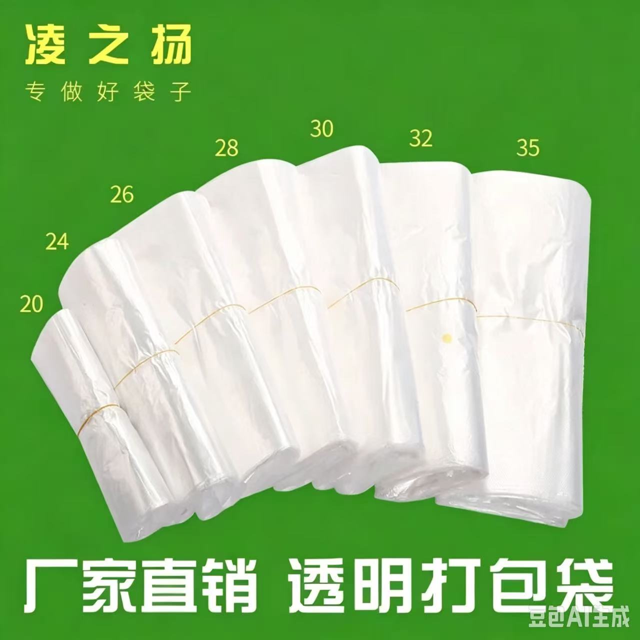 一次性透明塑料袋白色餐饮外卖打包方便袋子大小号背心手提购物袋
