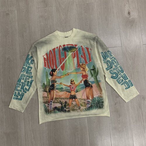RoughPlay Together LongSleeve 2026SS复古水洗人像logo青年长袖