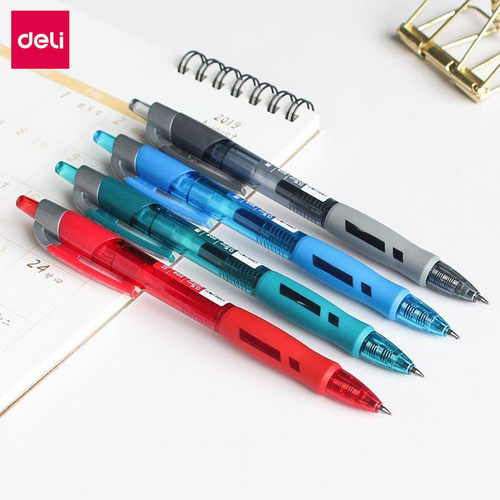 满25包邮得力s08按动按动中性笔