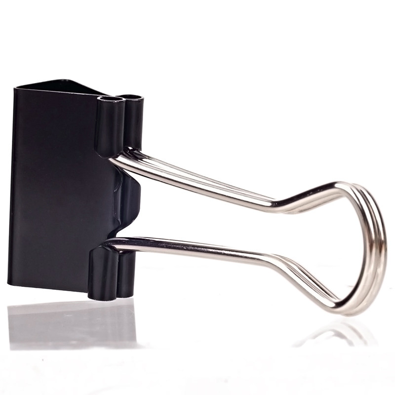 25세 이상 구매시 무료 배송 델리 9541 9546 블랙 롱테일 클립 철제 티켓 홀더 대형 금속 더브테일 티켓 홀더 12개