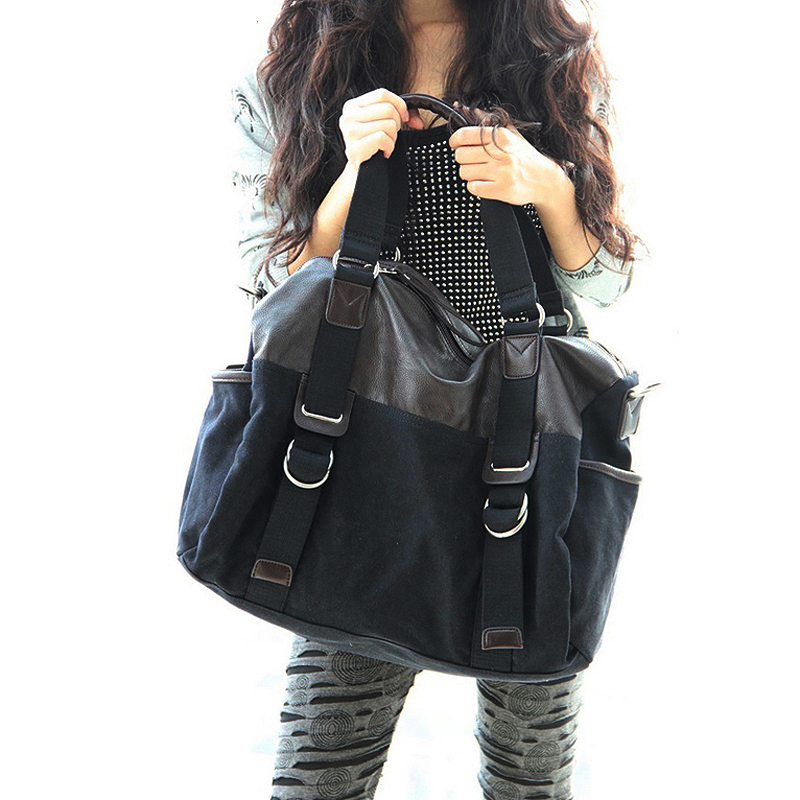 复古休闲旅行帆布单肩包