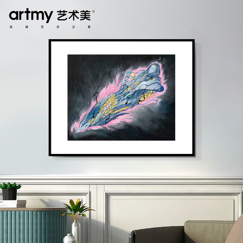 橙玉《吟唱生命之歌之一》玄幻人物装饰画客厅挂画餐厅玄关壁画图片