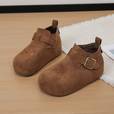 复古绒面勃肯短靴女款内增高厚底马丁靴子2025新款秋冬季爆款单鞋