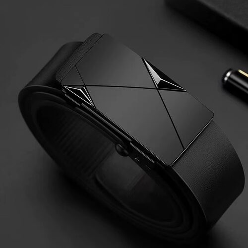 裤腰带融洽男士光面自动扣商务