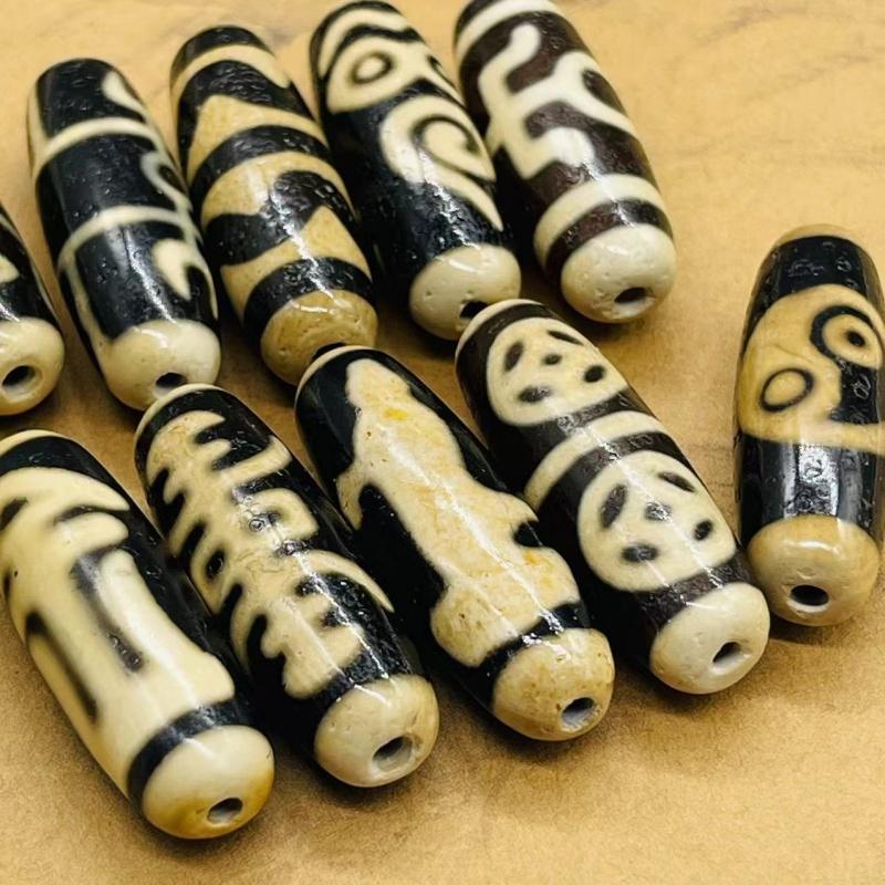 保真品西藏天然金木水火玛瑙老天珠观音吊坠包浆项坠男女颈坠手链