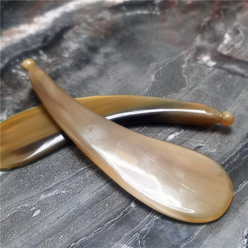 跑量保真天然牦牛角刮痧板面部