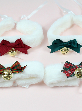 毛绒项圈圣诞节氛围项链锁骨链