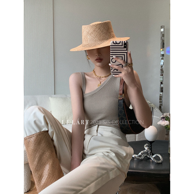 法式不规则小吊带背心女ins超火