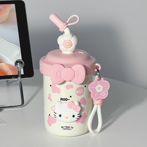 hellokitty保温杯大容量水杯手提