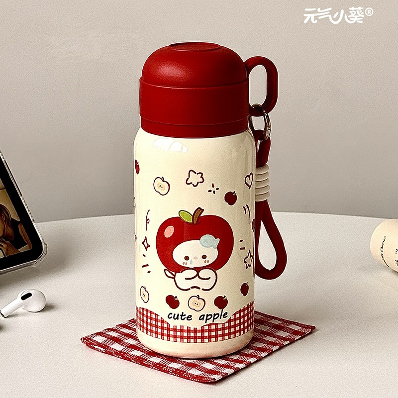 三饮保温杯可爱高颜值带吸管便携