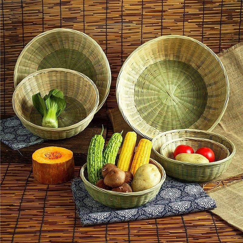 竹编馒头筐竹青编织篮子菜篮子水果篮竹编馒头筐平底篮竹制品环保,特色手工艺,竹编/竹雕,淘宝优惠券,粉丝福利购,淘宝优惠卷