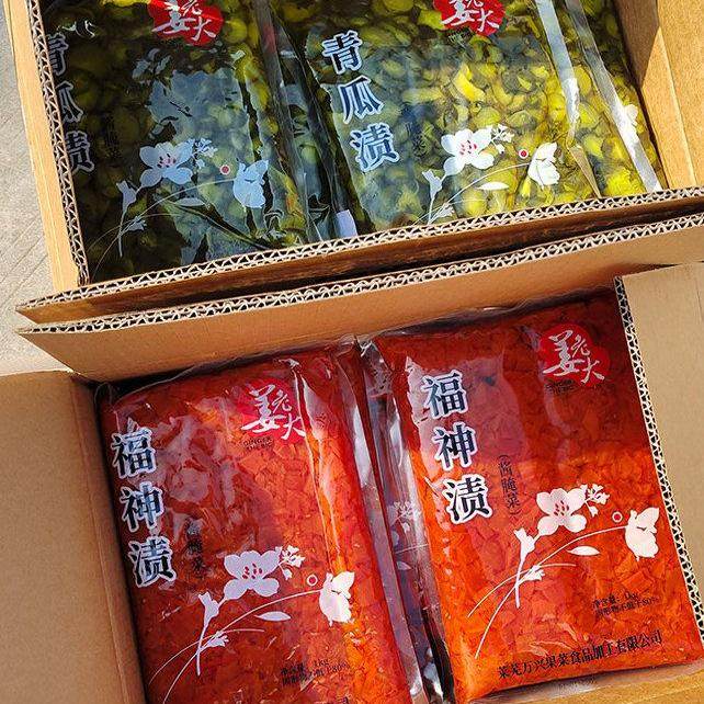 姜老大青瓜渍福神渍酱菜盐渍黄瓜青瓜渍甜酸口味日式酱菜1kg