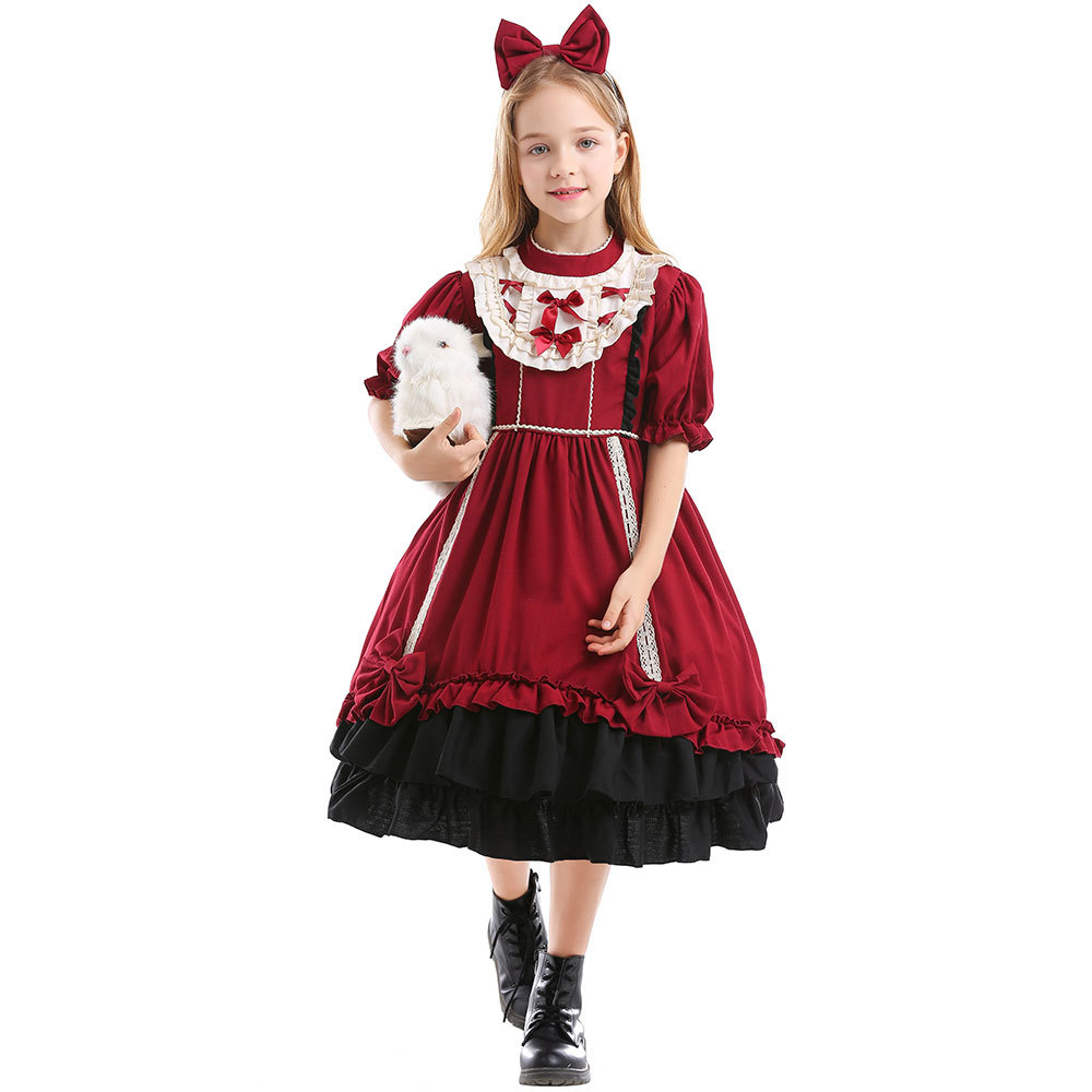 lolita服女童短袖连衣裙演出服