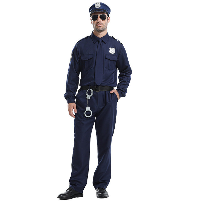 男士万圣节警察英雄制服