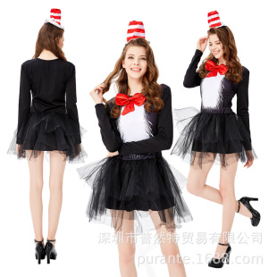 万圣节小精灵夜店游戏服cos动物服装企鹅装卡通毛毛款舞台演出服