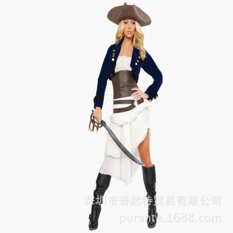 万圣节哥特女王COS服女海盗派对演出服酒吧DS装