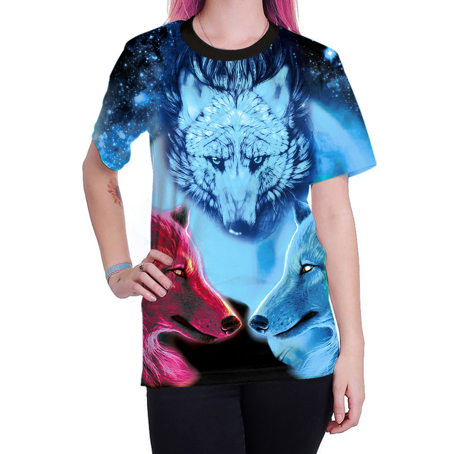 2018пîTÐô´òµ×ÉÀt-shirt³±Á÷ʱÉÐ3DÓ¡»¨ÀÇŮʽ¶ÌÐä´óÂëÅ®×°ÉÏÒÂ