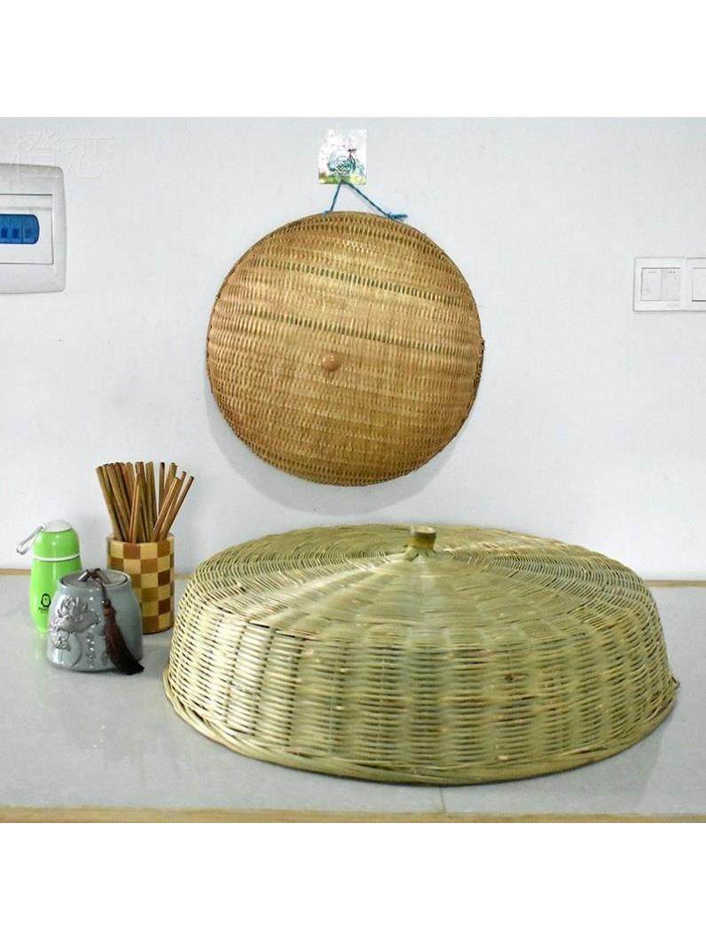 饭菜罩家用加厚防尘盖冬季竹子罩罩菜伞圆形防蟑螂餐桌竹编盖菜,收纳整理,餐桌罩,淘宝优惠券,粉丝福利购,淘宝优惠卷