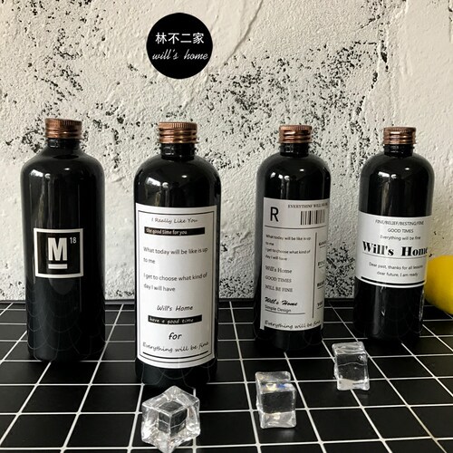 沐浴露塑料分装瓶洗发露分装瓶子圆形瓶子ins风北欧洗浴瓶乳液瓶