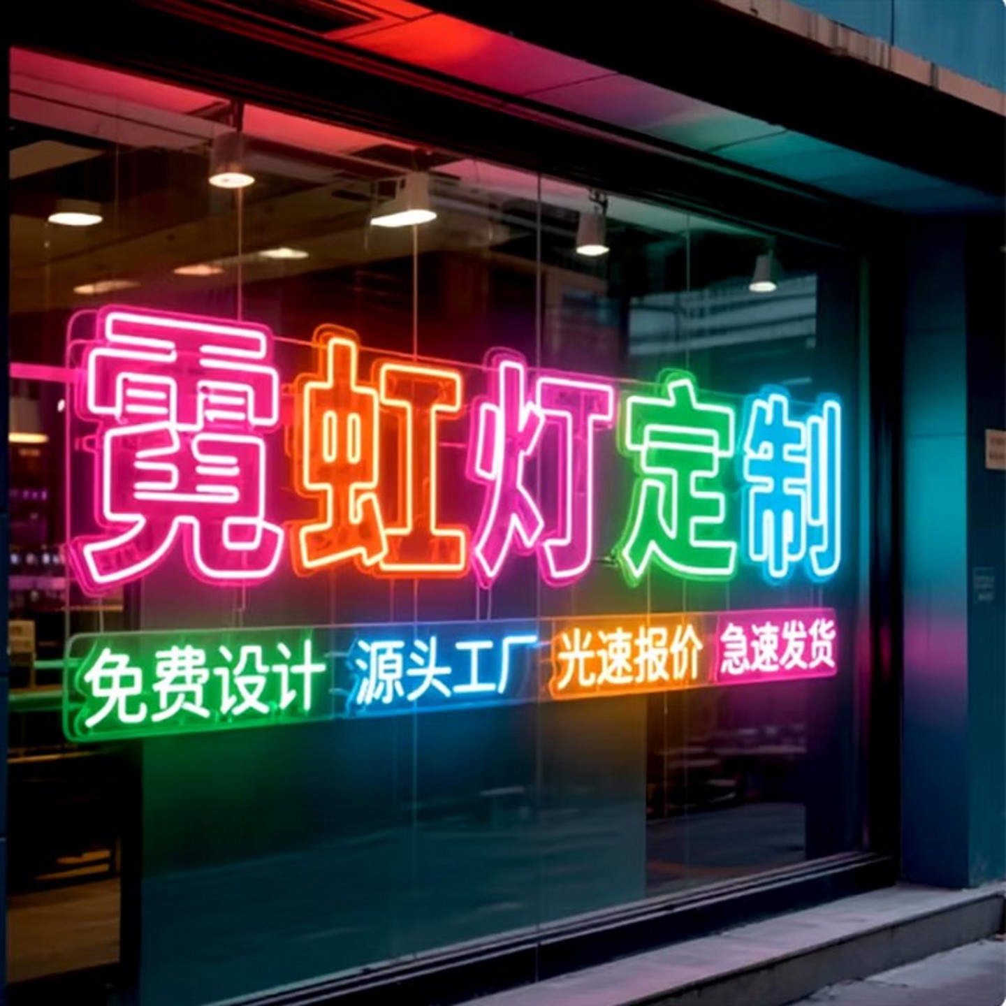 定制霓虹灯发光字招牌网红背景墙