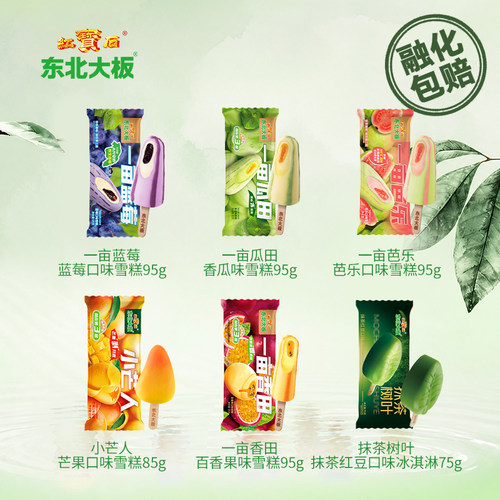 东北大板果王系列一亩瓜田/蓝莓/芭乐/百香果/抹茶树叶冰淇淋雪糕