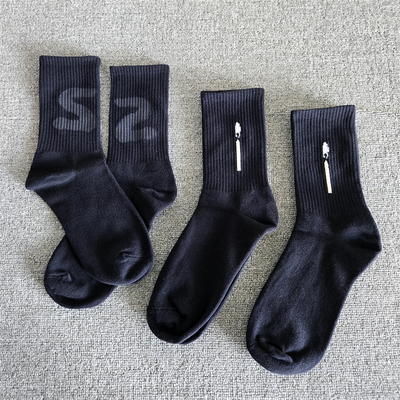 Kanye DONDA 2 Lit Match点燃火柴运动中筒长袜子侃爷潮牌男女1棉