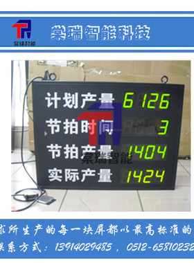 绿色数码管计划实际产量电子看板PLC文本模块串口发送数LED屏包邮