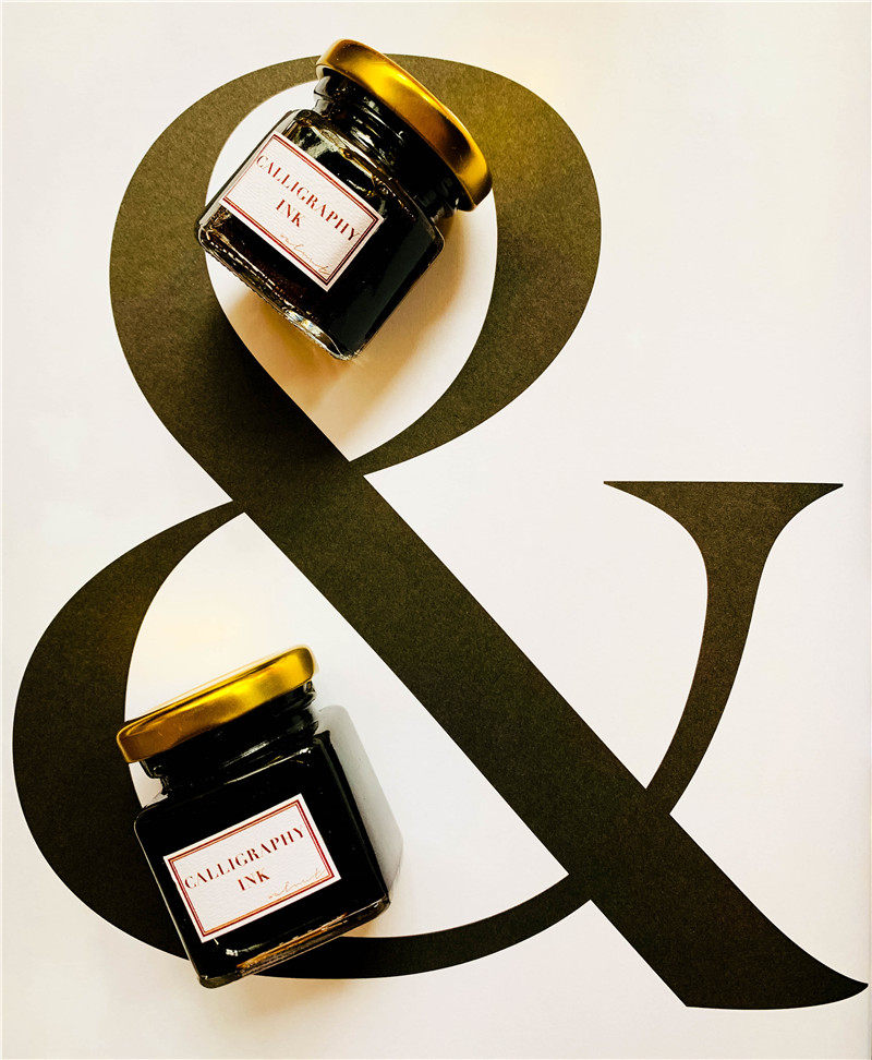 英文书法蘸水笔胡桃木墨水calligraphyink圆体花体walnut点尖平尖