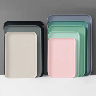 密胺餐具托盘长方形商用餐盘酒店客房洗漱专用沥水接水盘塑料茶盘