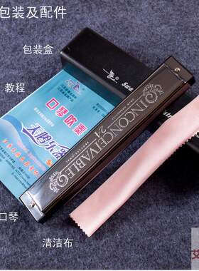 正品包邮SWAN天鹅24孔复音口琴C调D调E调F调G调初学成人演奏乐器