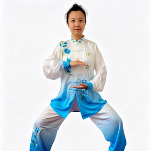 玉兰花渐变色太极服男女款